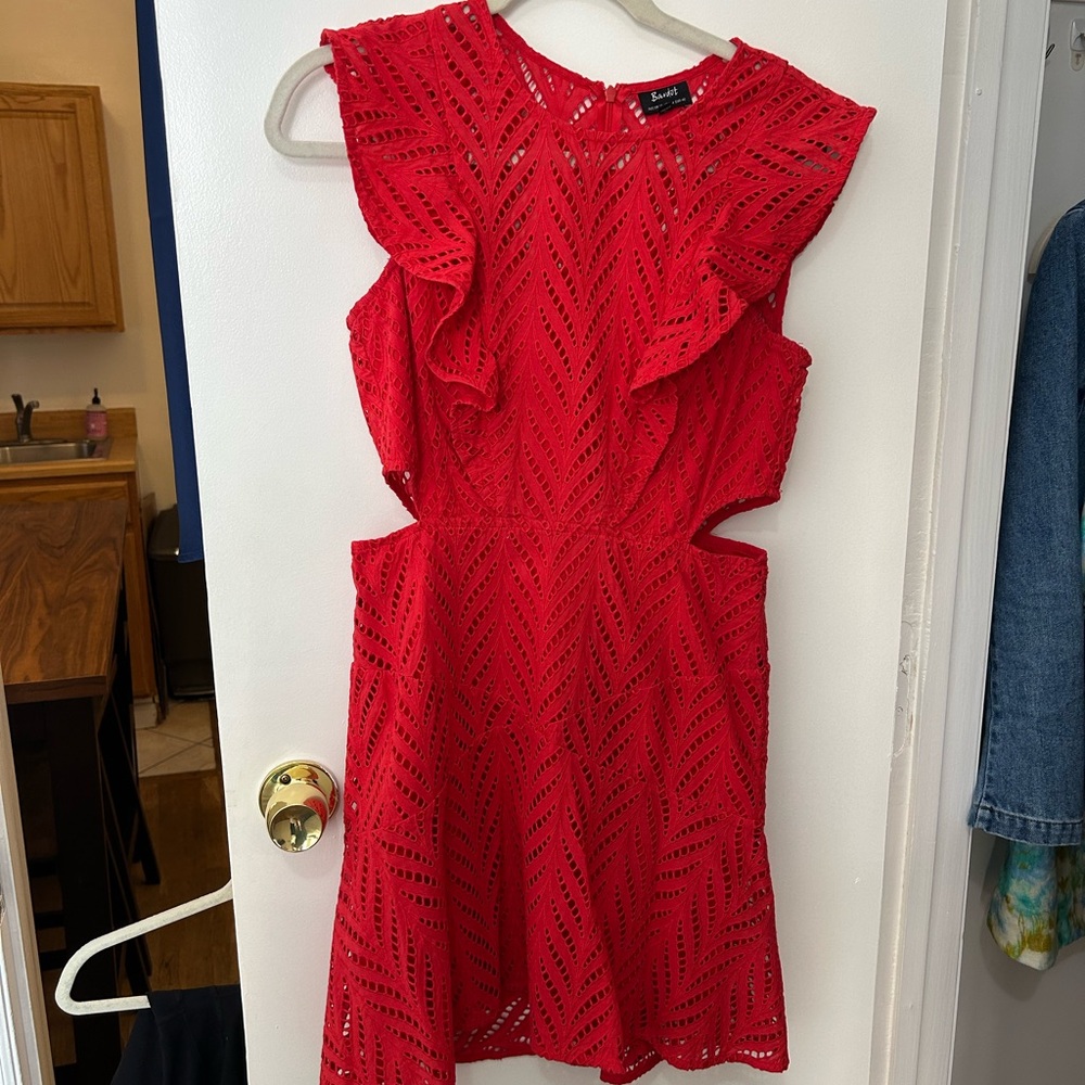 Bardot Red Lace Dress